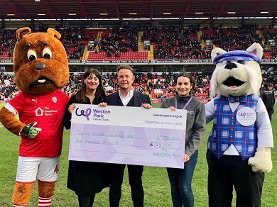 Weston Park Cancer Charity Donation Image